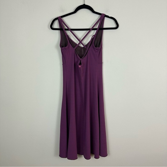 Prana | Brown and Pink Striped Strappy Athletic Dress Size Small - Picture 5 of 6